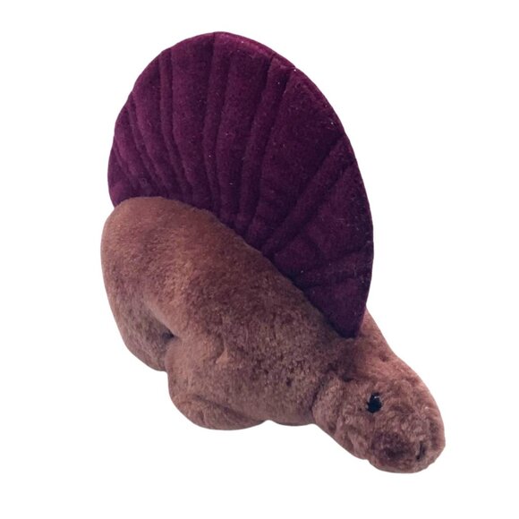 Vtg Dakin 1984 Dimetrodon Dinosaur Plush Toy 7"x5" Stuffed Animal Purple - Picture 2 of 7